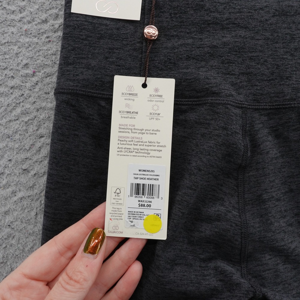 Calia Lustralux Leggings High Waist Athletic Yoga Pants Womens XS Gray NWT - Picture 7 of 14